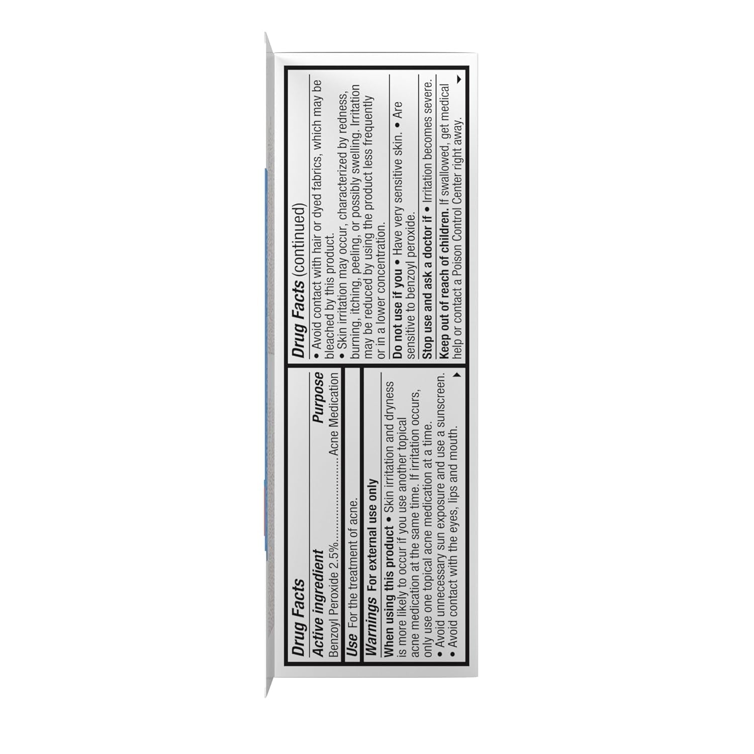 On-The-Spot Acne Spot Treatment Cream with 2.5% Benzoyl Peroxide, Gentle Face Blemish Medicine for Acne-Prone Skin, Vanishing Formula, Clinically Proven Day-1 Results, 0.75-Ounce Tube